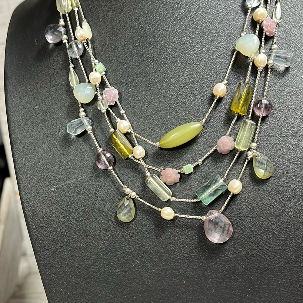 Four layer necklace